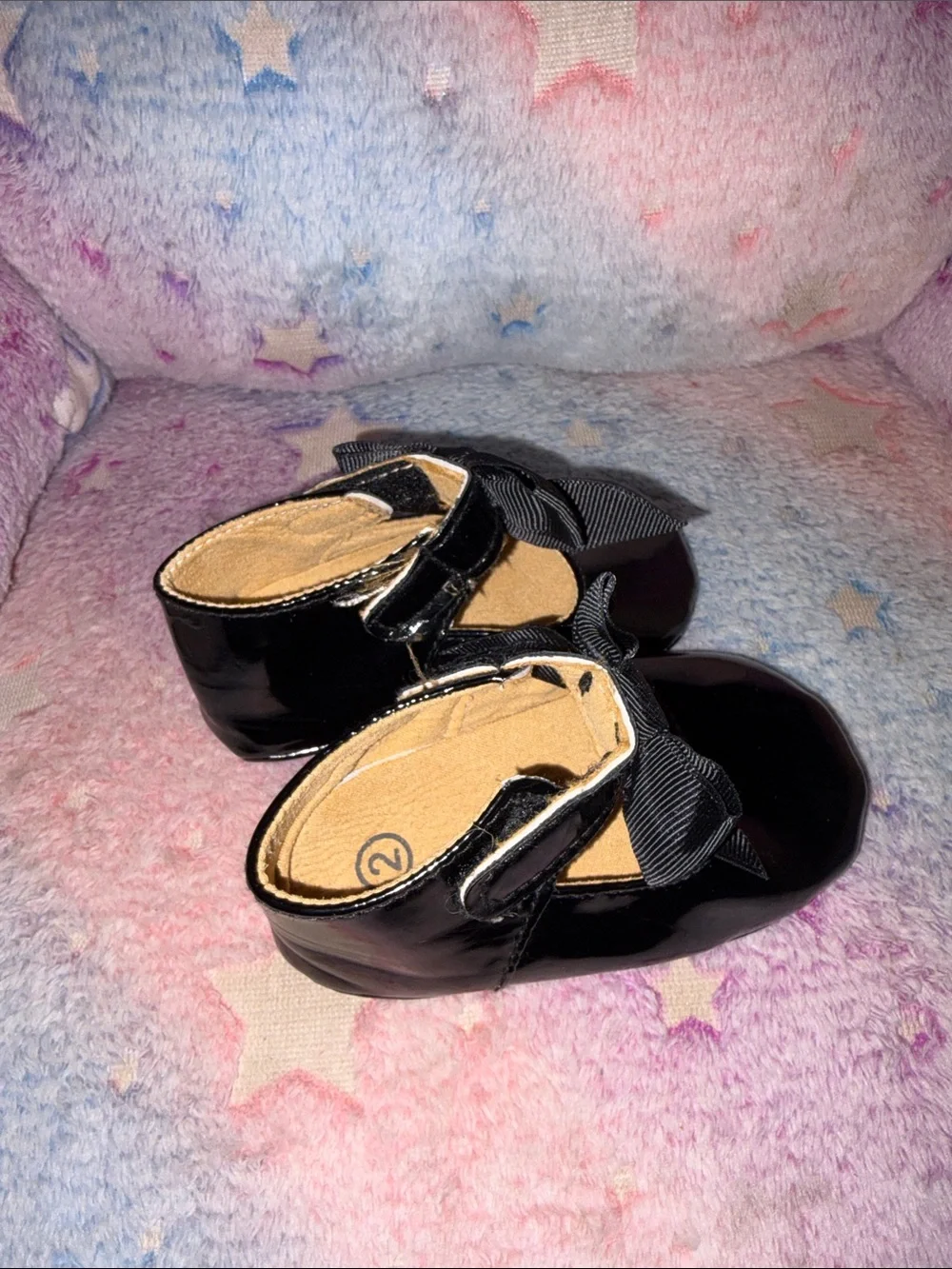 Black Patent Baby Mary Jane Shoes with Bow